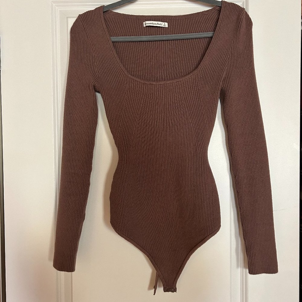 Abercrombie & Fitch Square Neck Ottoman Sweater Bodysuit